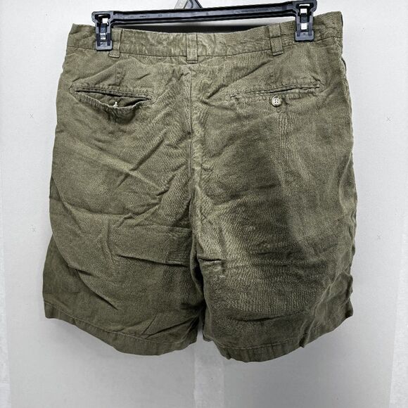Daniel Cremieux 100% Linen Shorts Men’s 36W Off Green Flat Front READ - Picture 3 of 6
